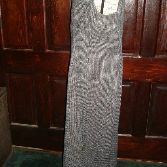Grey & Black Midi dress & cover - Picture 5 of 7